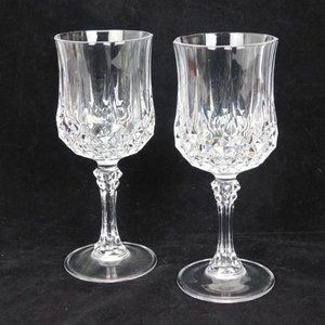 Set of 2 Cristal D'Arques Longchamp Water Goblet 7-1/4" 24% Lead Crystal Glasses
